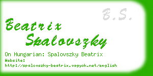 beatrix spalovszky business card
